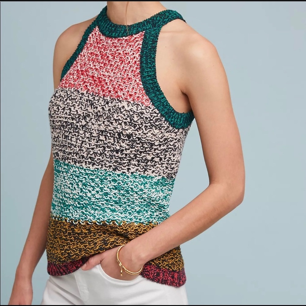 Anthropologie multicolor sweater tank top